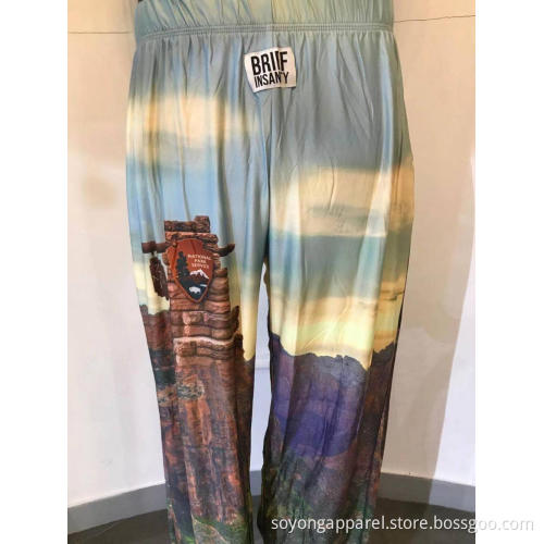 Men's Casual Printed Pajama Pants Low MOQ